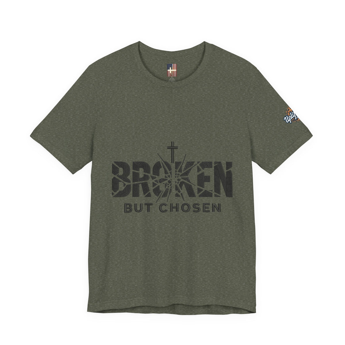 Broken But Chosen T-Shirt — Inspirational Faith Graphic Tee Printify