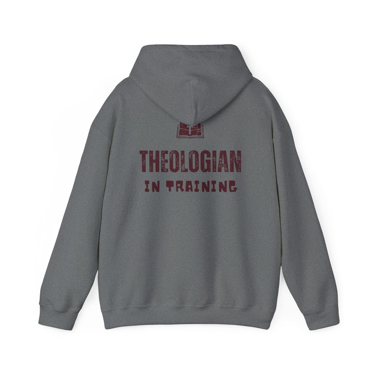 Theologian in Training Hoodie – Open Bible & Cross Christian Hoodie for Faithful Growth Printify