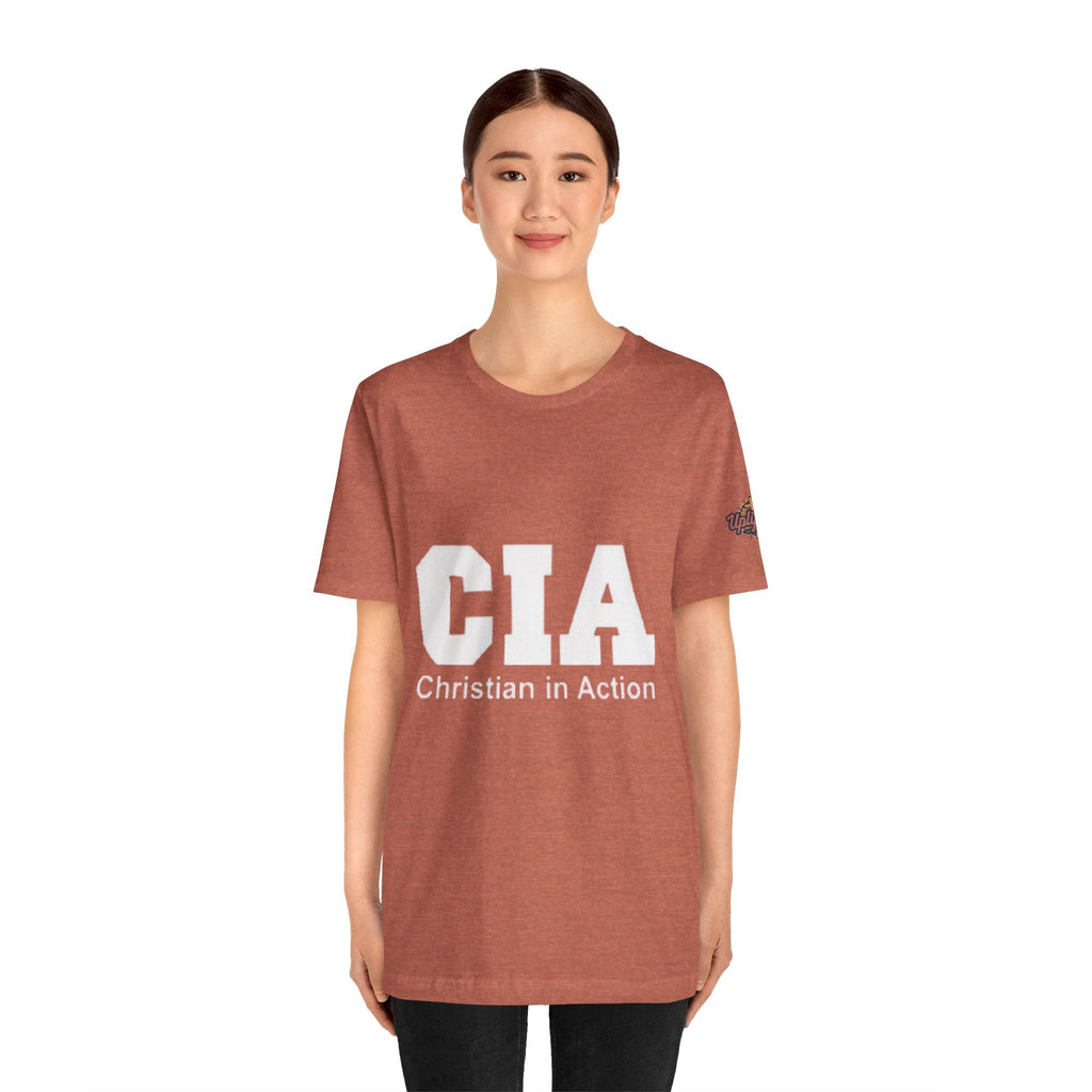 CIA Christian in Action T-shirt - Funny Faith Parody T-shirt - Mission Ready Apparel Printify