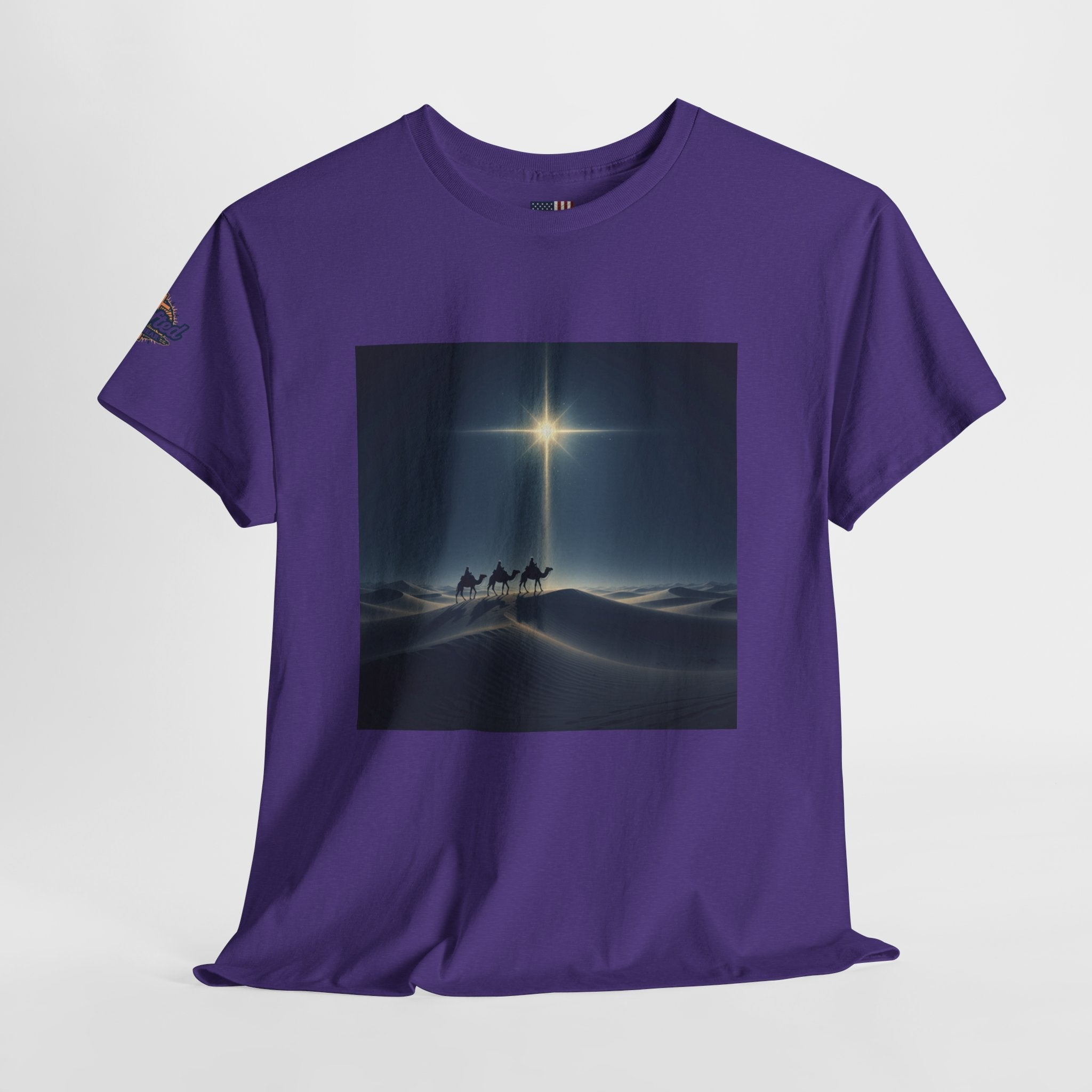3 Wise Men T-shirt – Magi Camels Nativity Journey Christian Christmas T-shirt for Epiphany Faith & Holy Night Printify