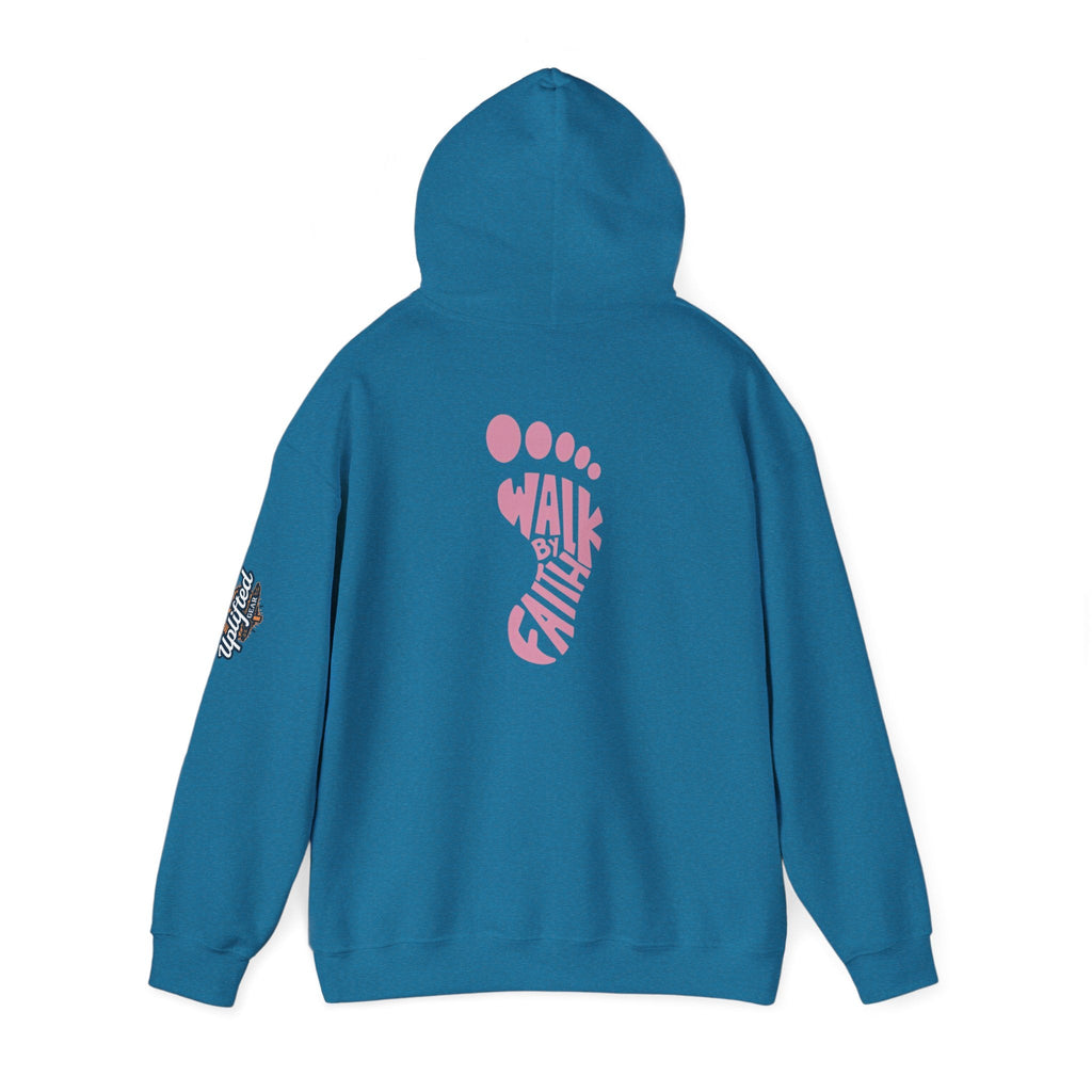 Walk By Faith Footprint Hoodie Printify