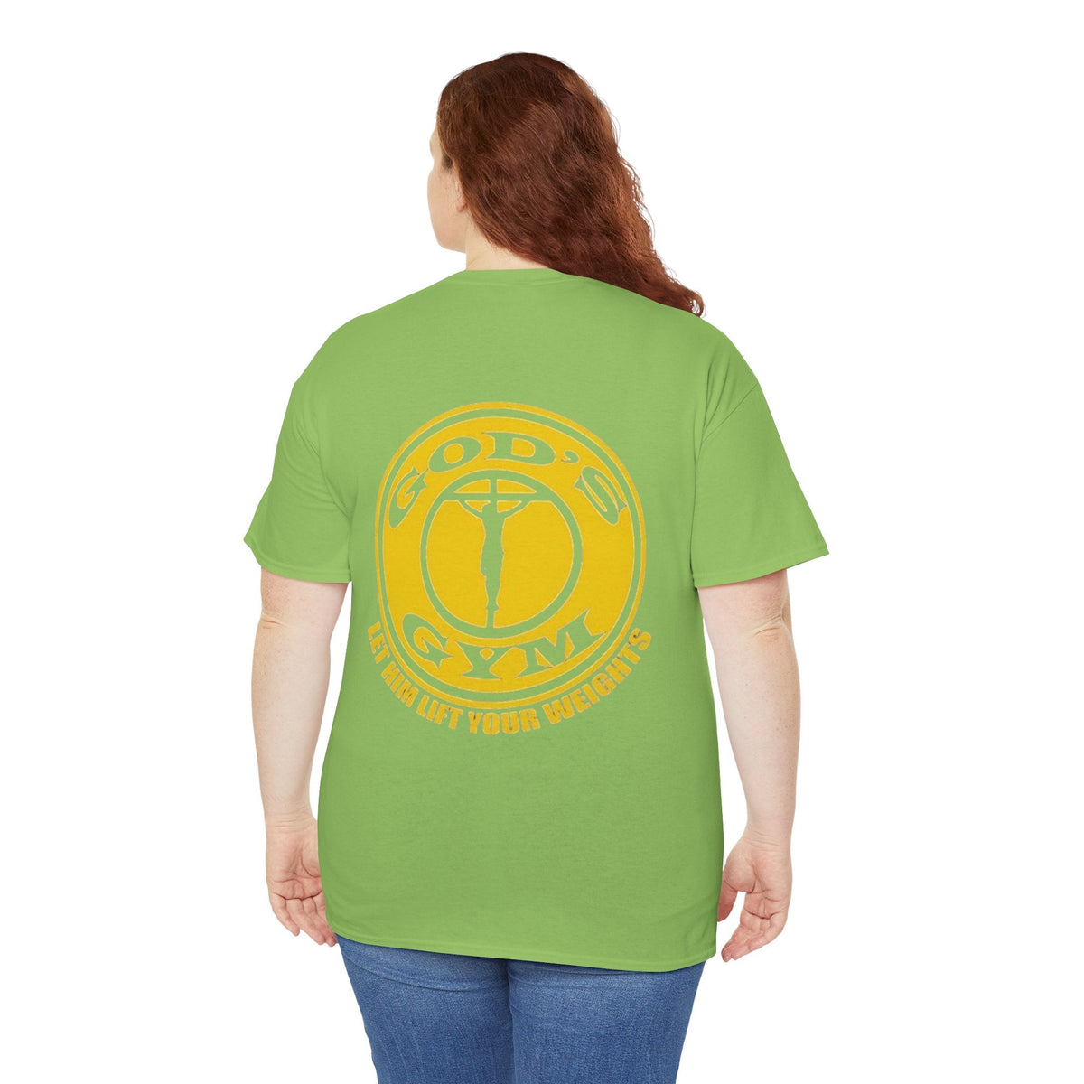 God's Gym T-Shirt — "Let Him Lift Your Weights" Christian Fitness Tee Printify