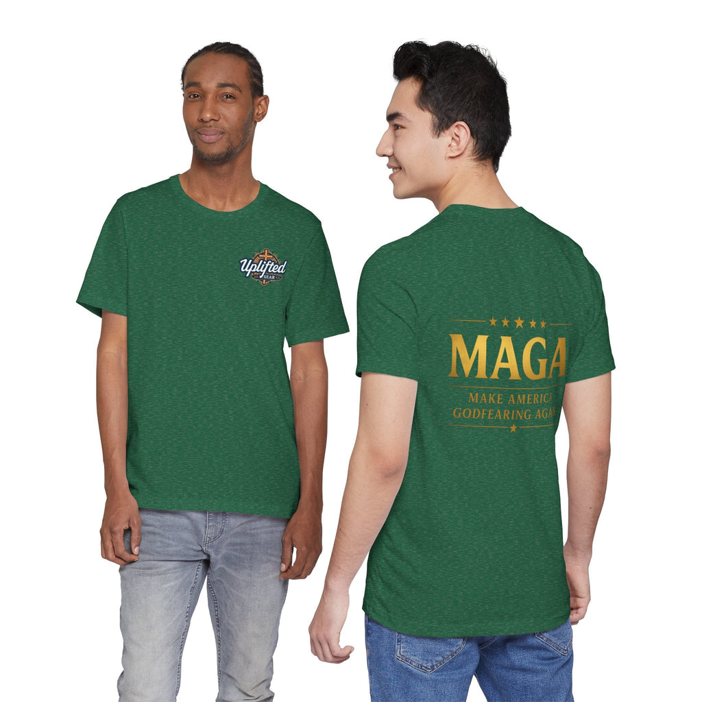 MAGA Gold Letter T-Shirt — "Make America Great Again" Printify