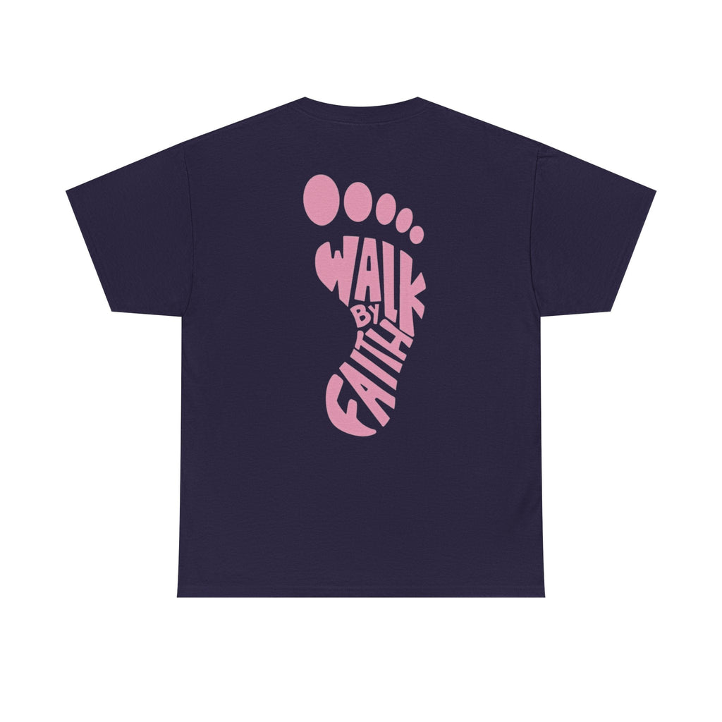 Walk By Faith Footprint T-Shirt Printify