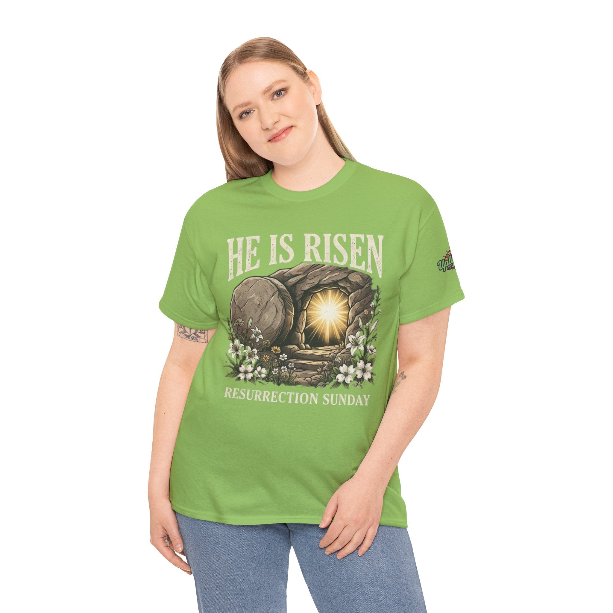 He Is Risen T-Shirt — Jesus Christ Resurrection Easter Tee Printify