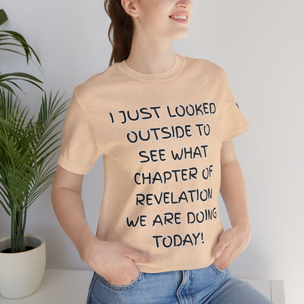 What Chapter of Revelation T-shirt – I Looked Outside My Window Christian T-shirt for End Times Humor & Faith Printify