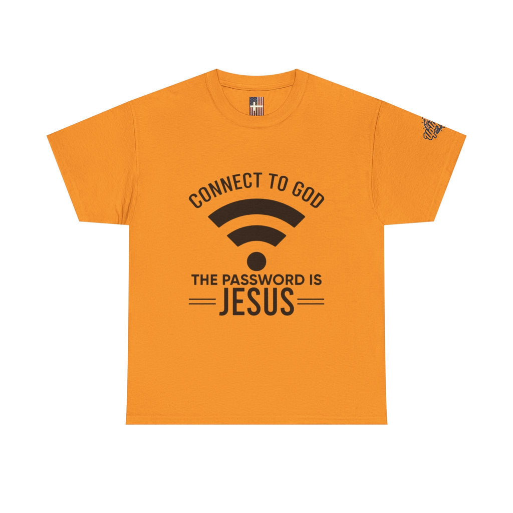 Connect to God T-shirt - WIFI Password is Jesus - Funny Christian Faith T-shirt Printify