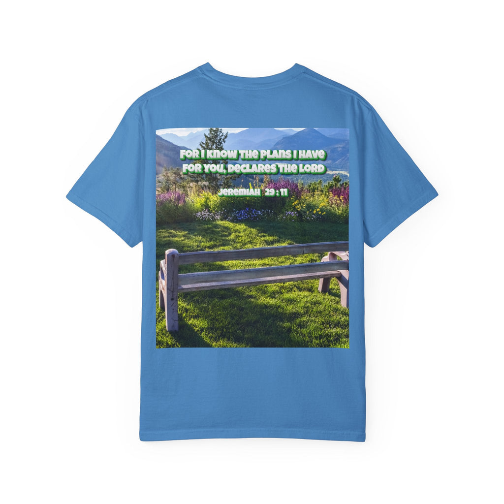 Bible Verse Unisex Garment-Dyed T-shirt  - Jeremiah 29 : 11 Printify