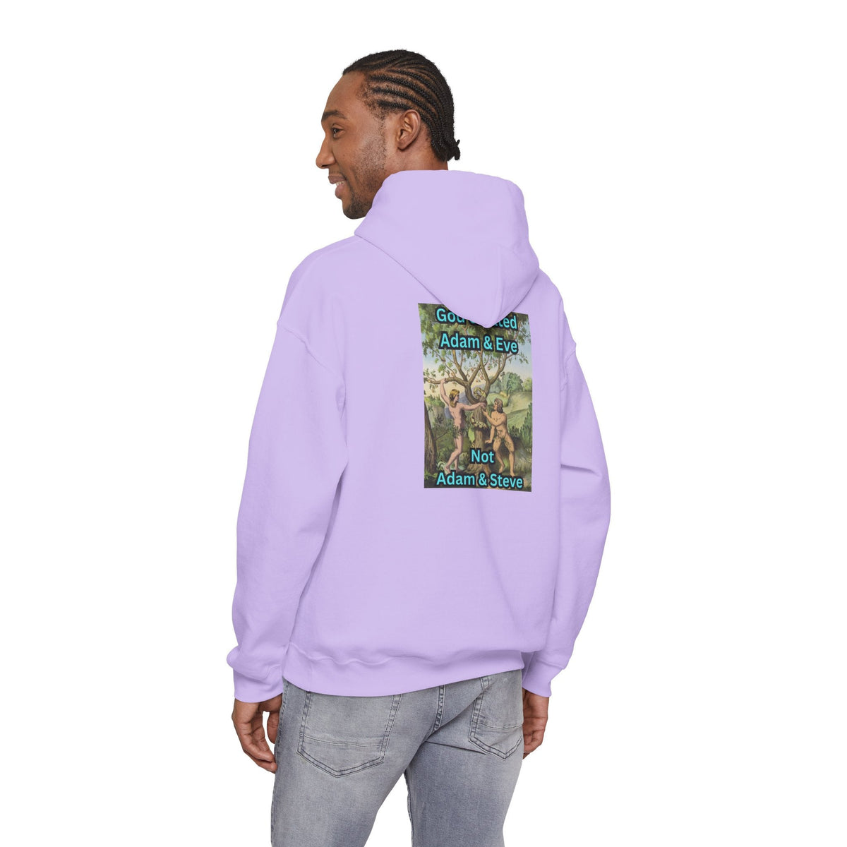 God Created Adam and Eve Hoodie – Biblical Truth Christian Hoodie for Unshakable Faith Printify