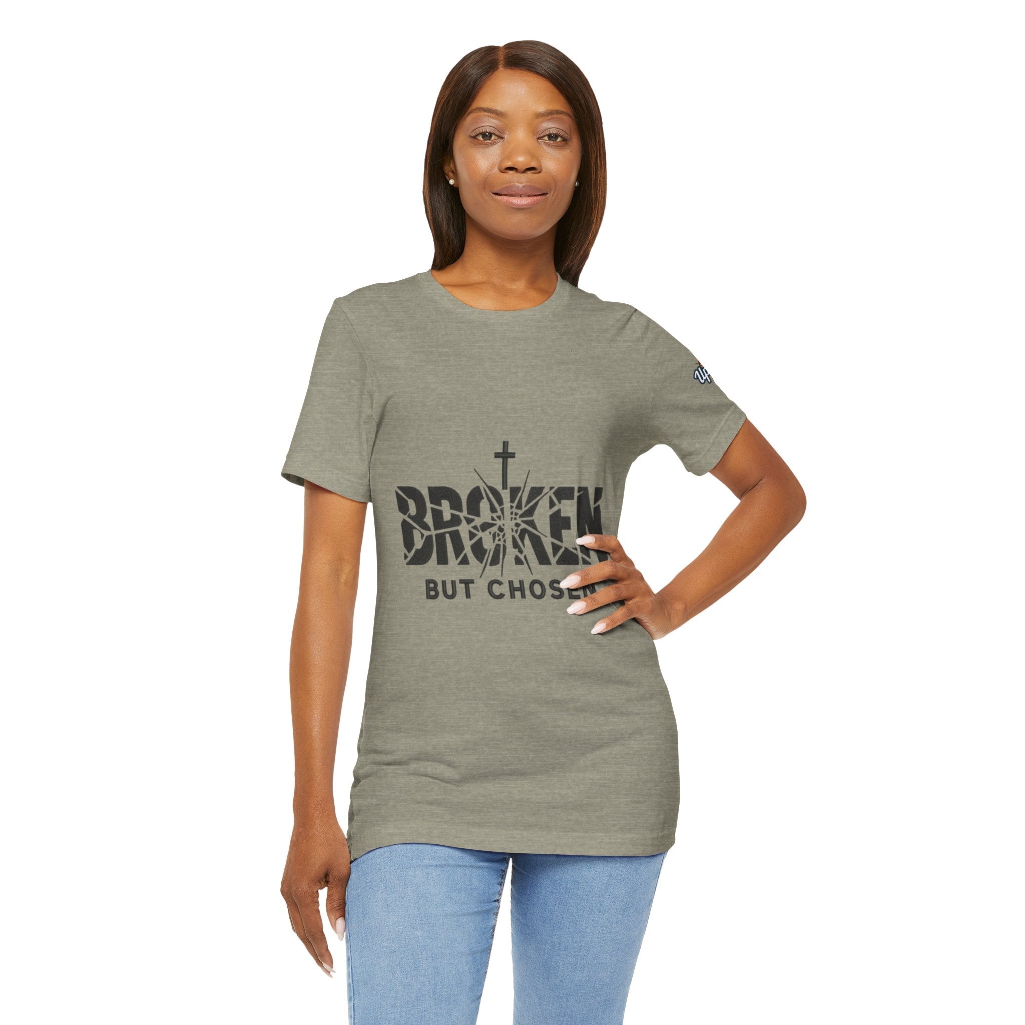 Broken But Chosen T-Shirt — Inspirational Faith Graphic Tee Printify