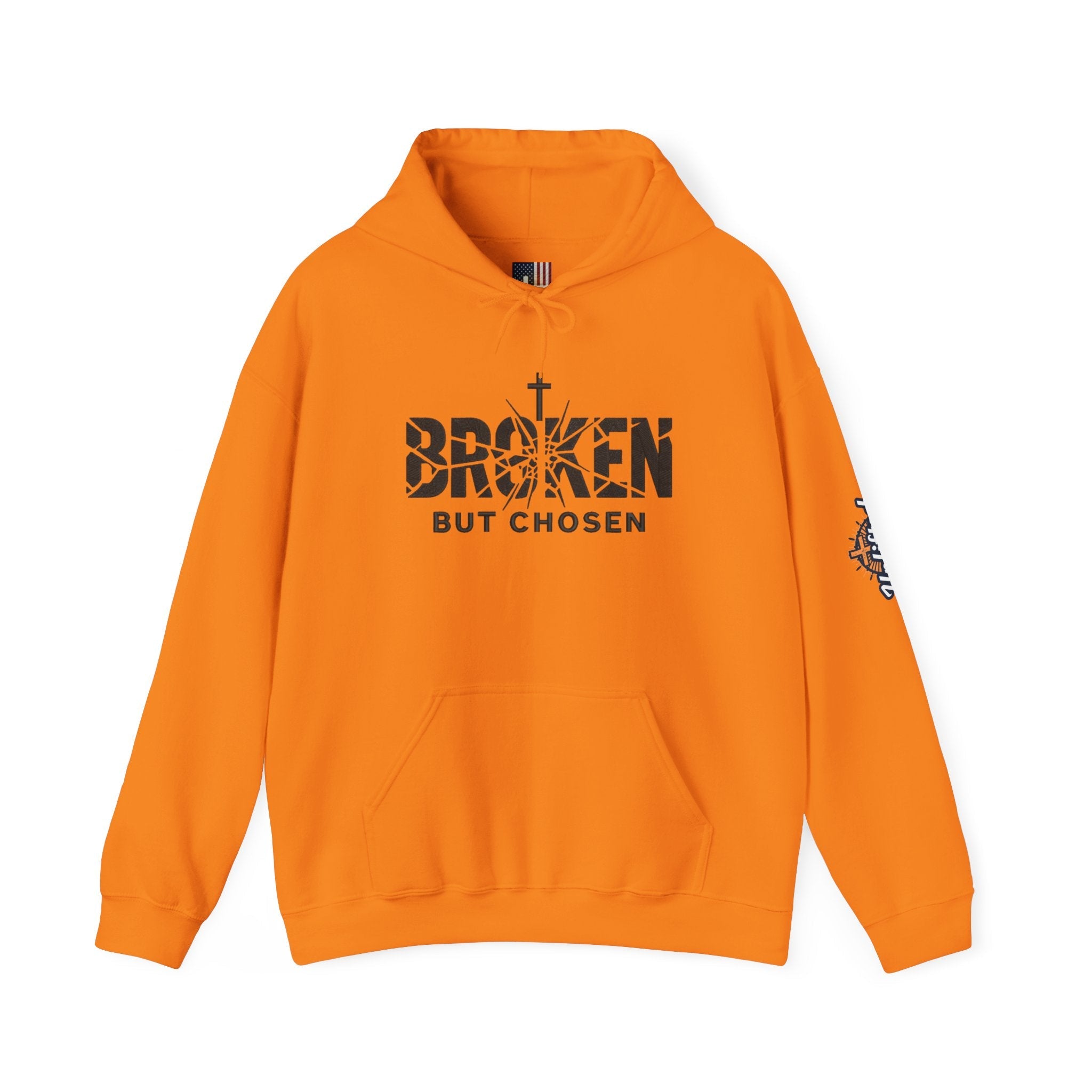 Broken But Chosen Hoodie — Christian Faith Graphic Sweatshirt Printify