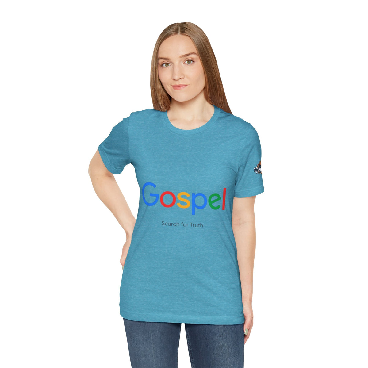 Gospel Graphic Tee — "Gospel" Colorful Logo Christian T-Shirt Printify