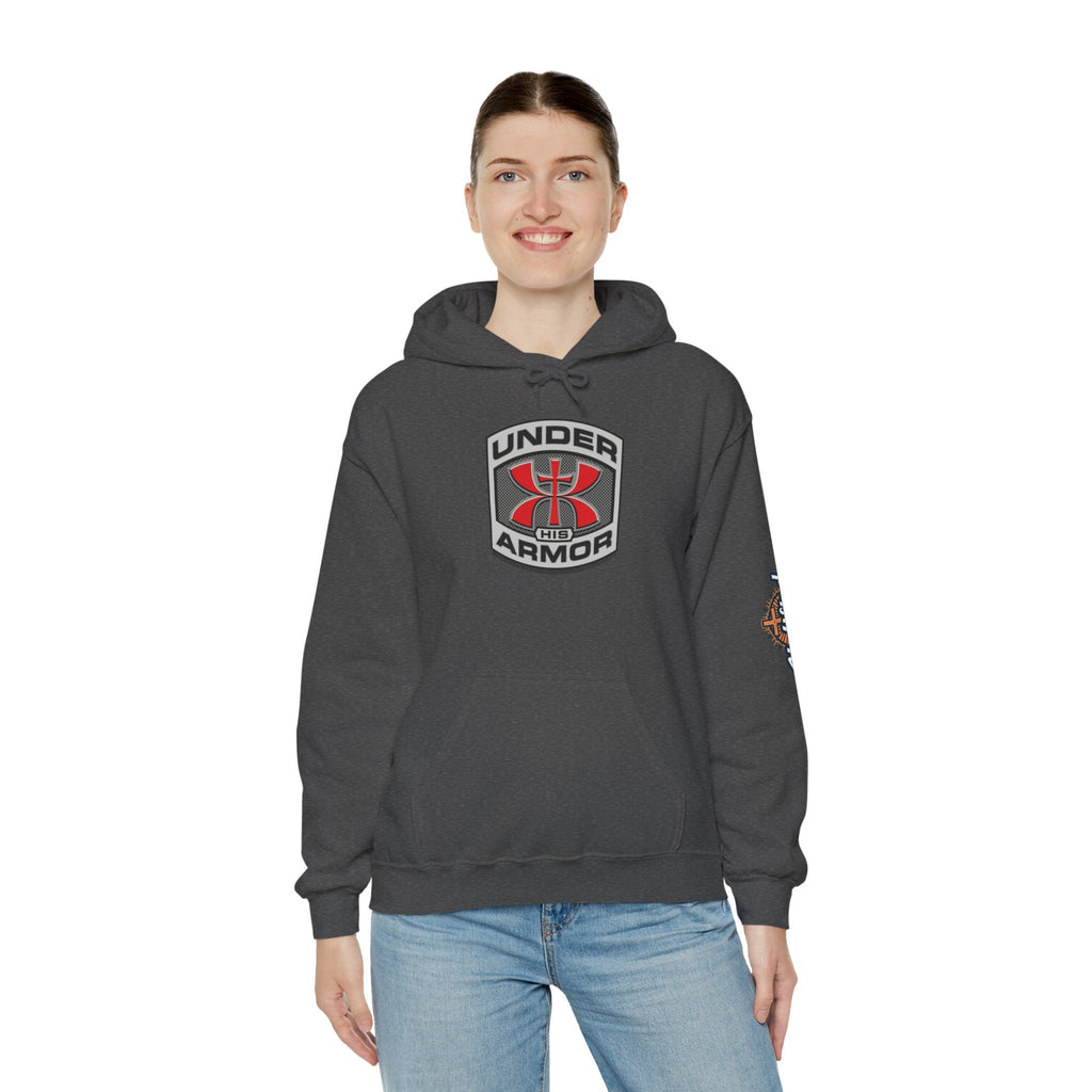 Under Armor Logo Hoodie — Black Athletic Pullover Printify