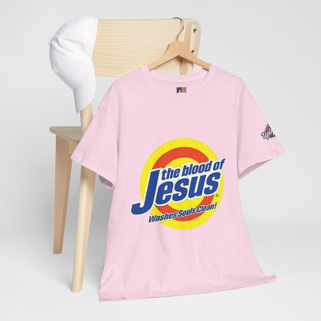 Blood of Jesus Washes Souls Clean T-shirt - Funny Tide Parody - Christian Faith T-shirt Printify