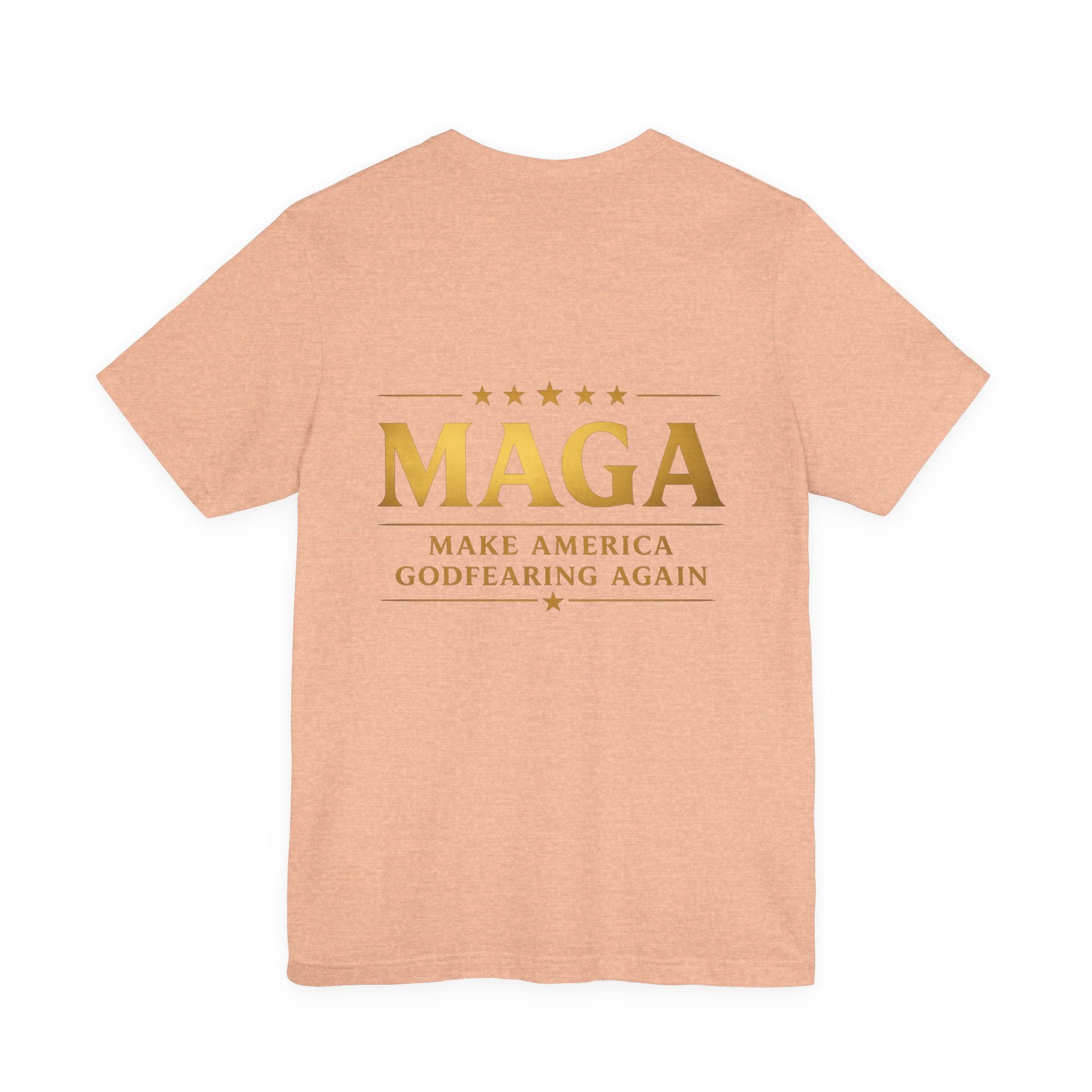MAGA Gold Letter T-Shirt — "Make America Great Again" Printify