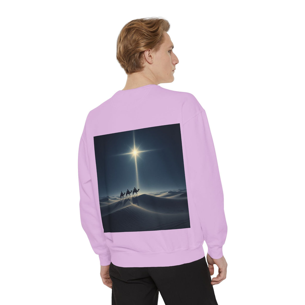 3 Wise Men Sweatshirt – Magi Camels Nativity Journey Christian Christmas Sweatshirt for Epiphany Faith & Holy Night Printify