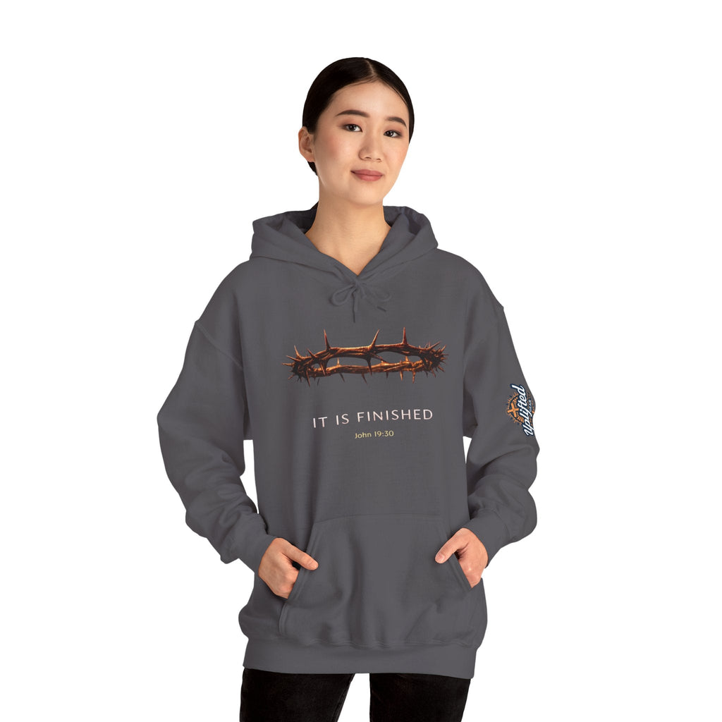 It Is Finished Crown of Thorns Hoodie — Christian John 19:30 Faith Hoodie Printify