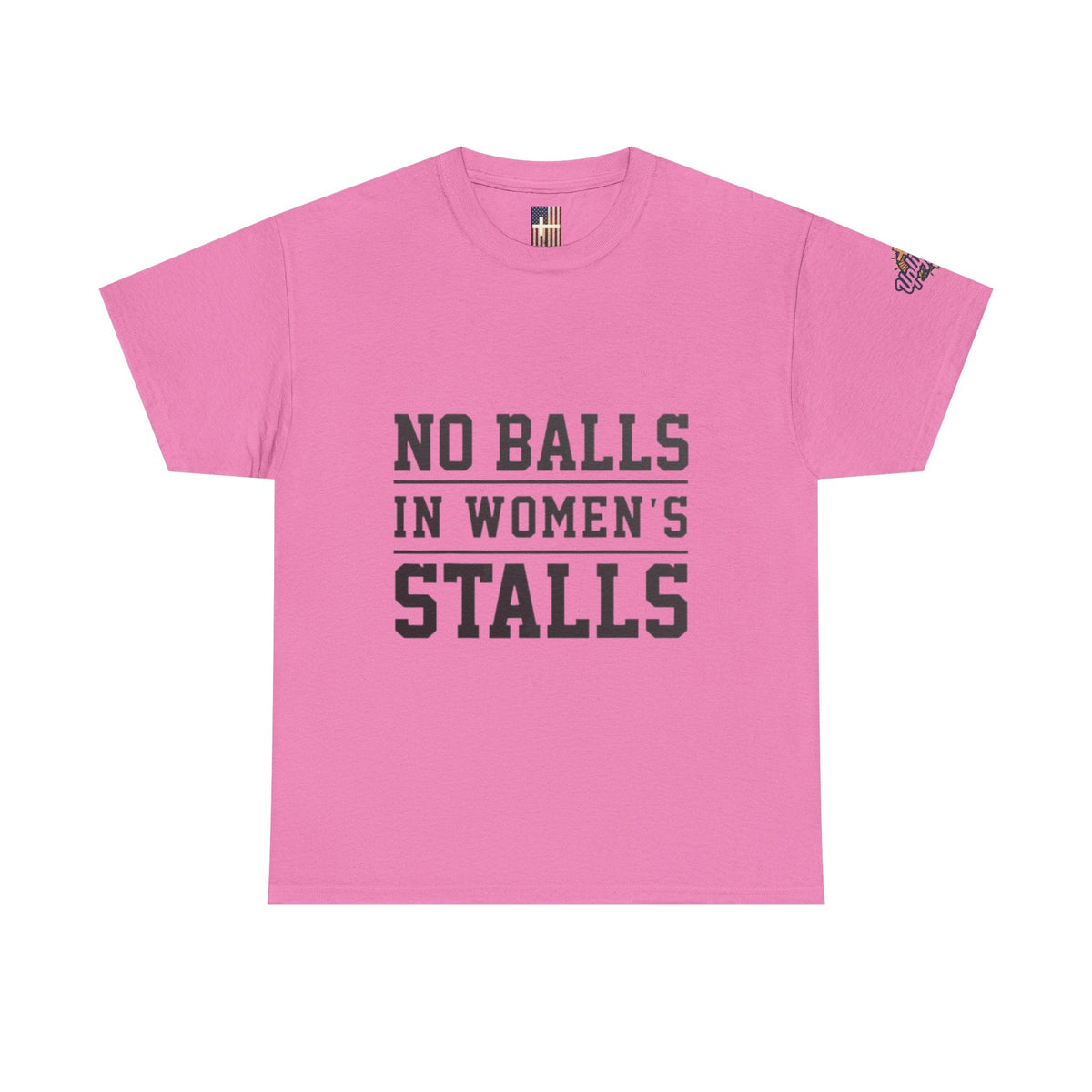 No Balls in Women's Stalls Retro Protest T-Shirt Printify
