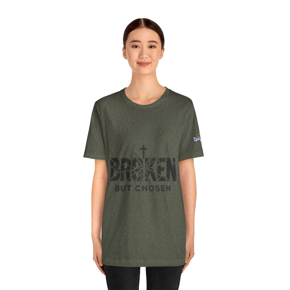 Broken But Chosen T-Shirt — Inspirational Faith Graphic Tee Printify