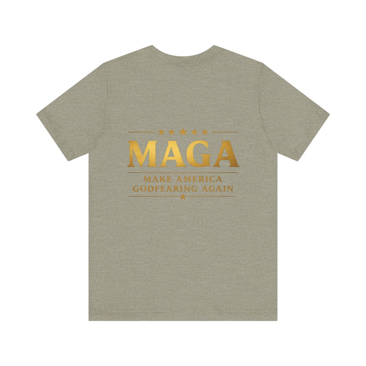 MAGA Gold Letter T-Shirt — "Make America Great Again" Printify