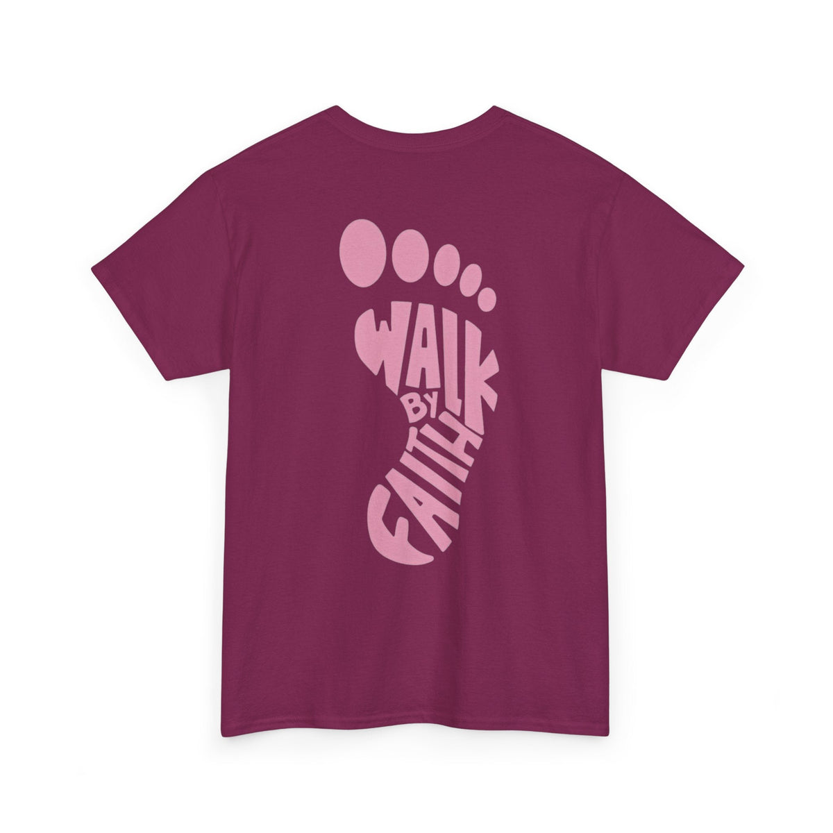 Walk By Faith Footprint T-Shirt Printify