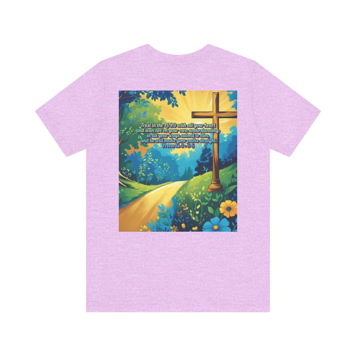 Trust in The Lord Proverbs 3:5-6 Biblical Design Unisex Jersey Short Sleeve Tee Printify