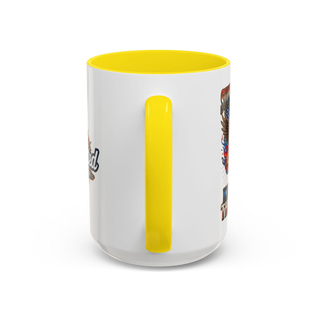 Patriotic Eagle Coffee Mug — "Stand for the Flag, Kneel for the Cross" (11/15oz) Printify