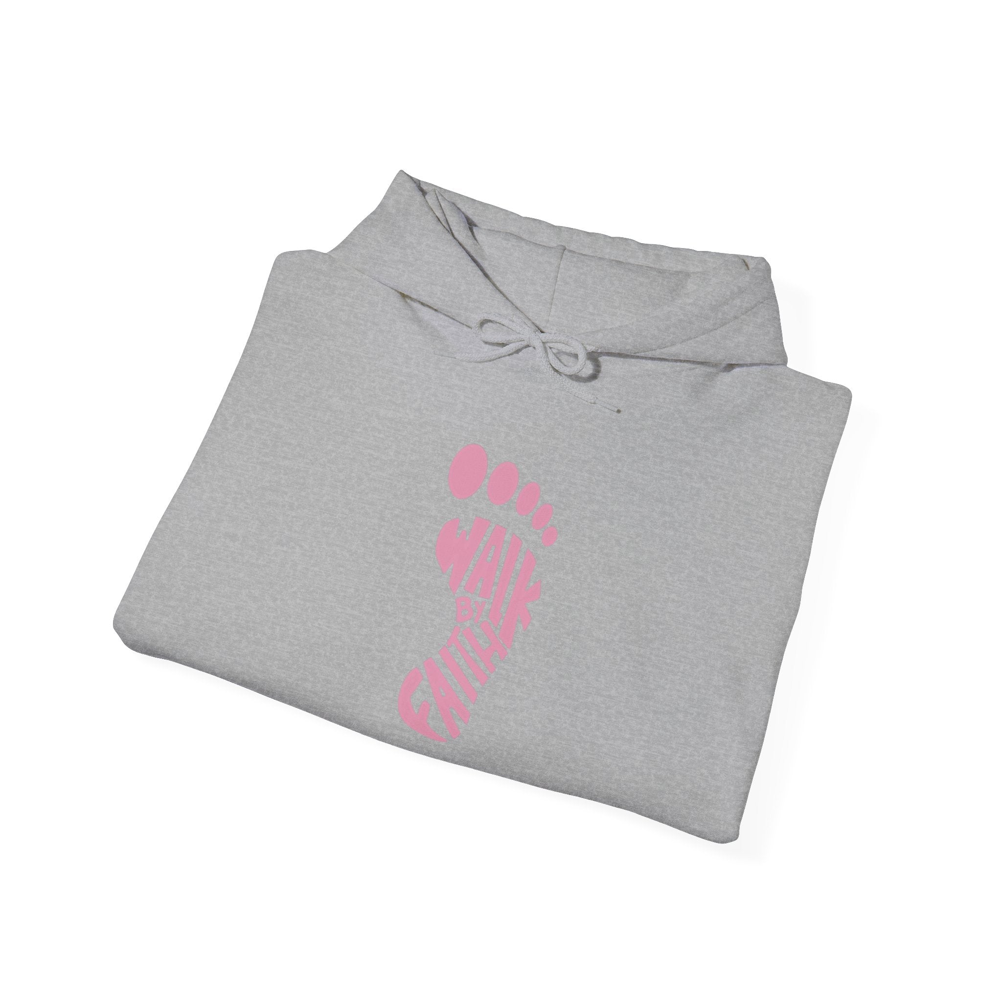 Walk By Faith Footprint Hoodie Printify