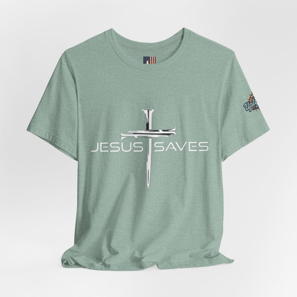 Copy of Jesus Saves T-shirt – 3 Nails Crucifix Cross Christian T-shirt for Redemption Faith & Bold Salvation Printify
