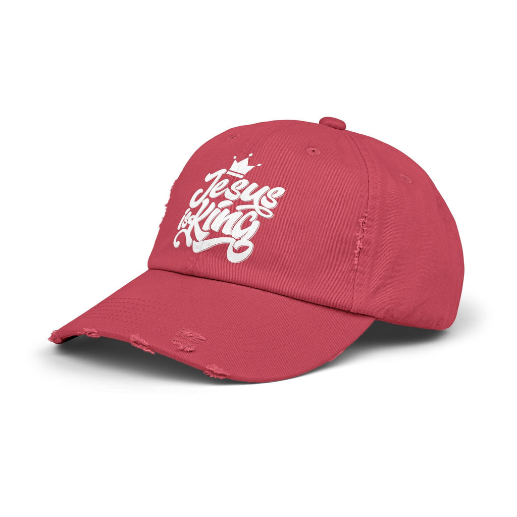 Jesus is King Hat – Bold Crown & Cross Embroidered Christian Cap for Eternal Faith Printify