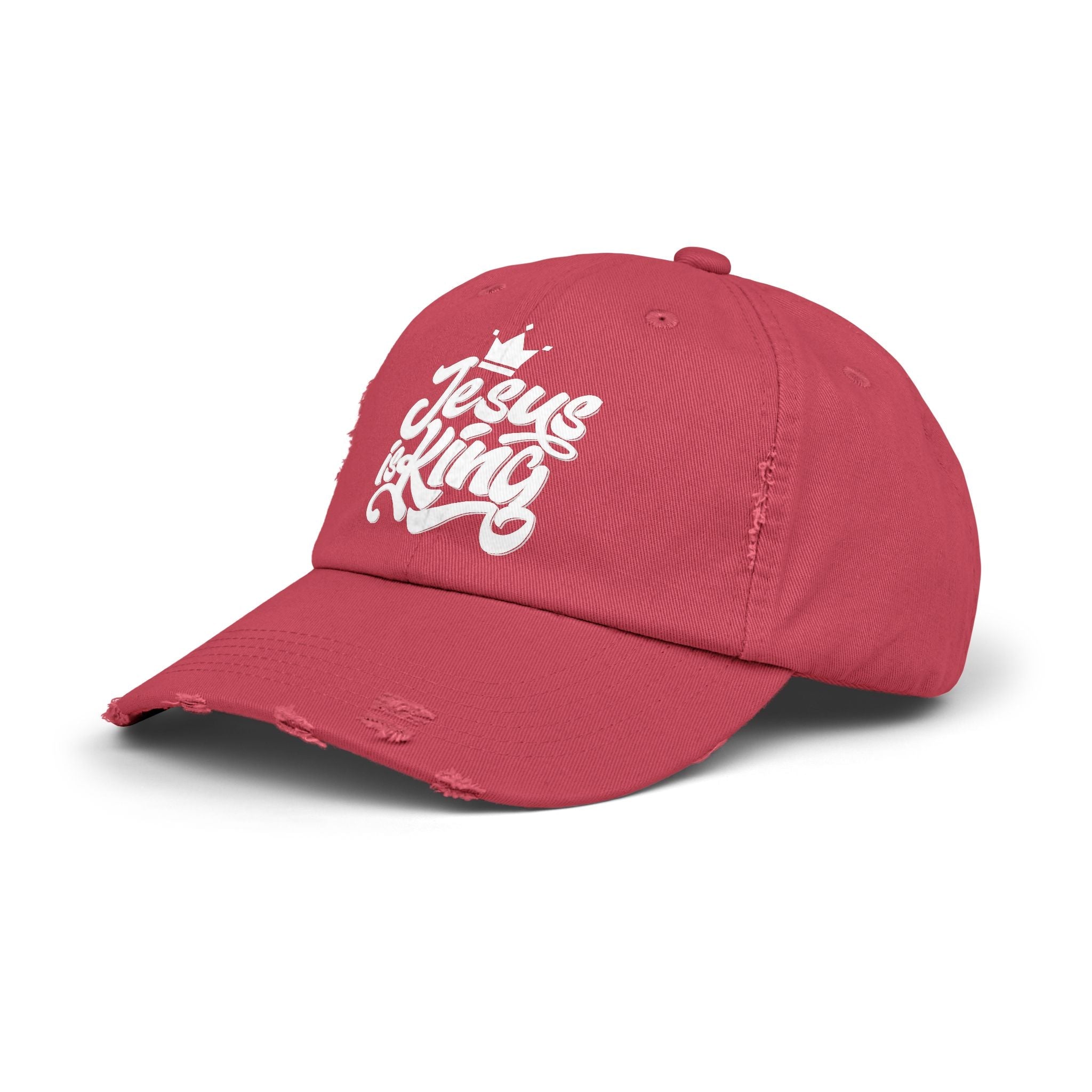 Jesus is King Hat – Bold Crown & Cross Embroidered Christian Cap for Eternal Faith Printify