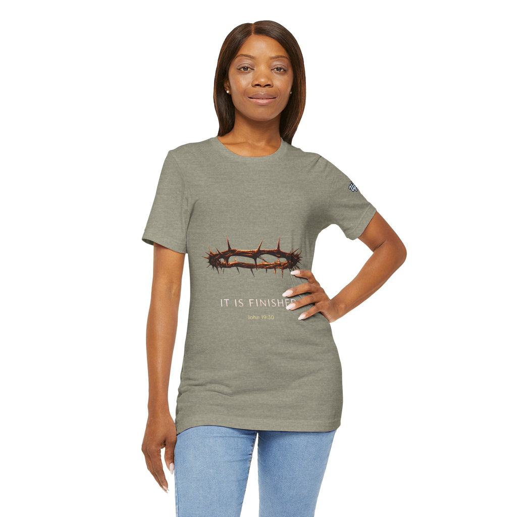 It Is Finished Crown of Thorns Tee — Christian John 19:30 Faith Shirt Printify