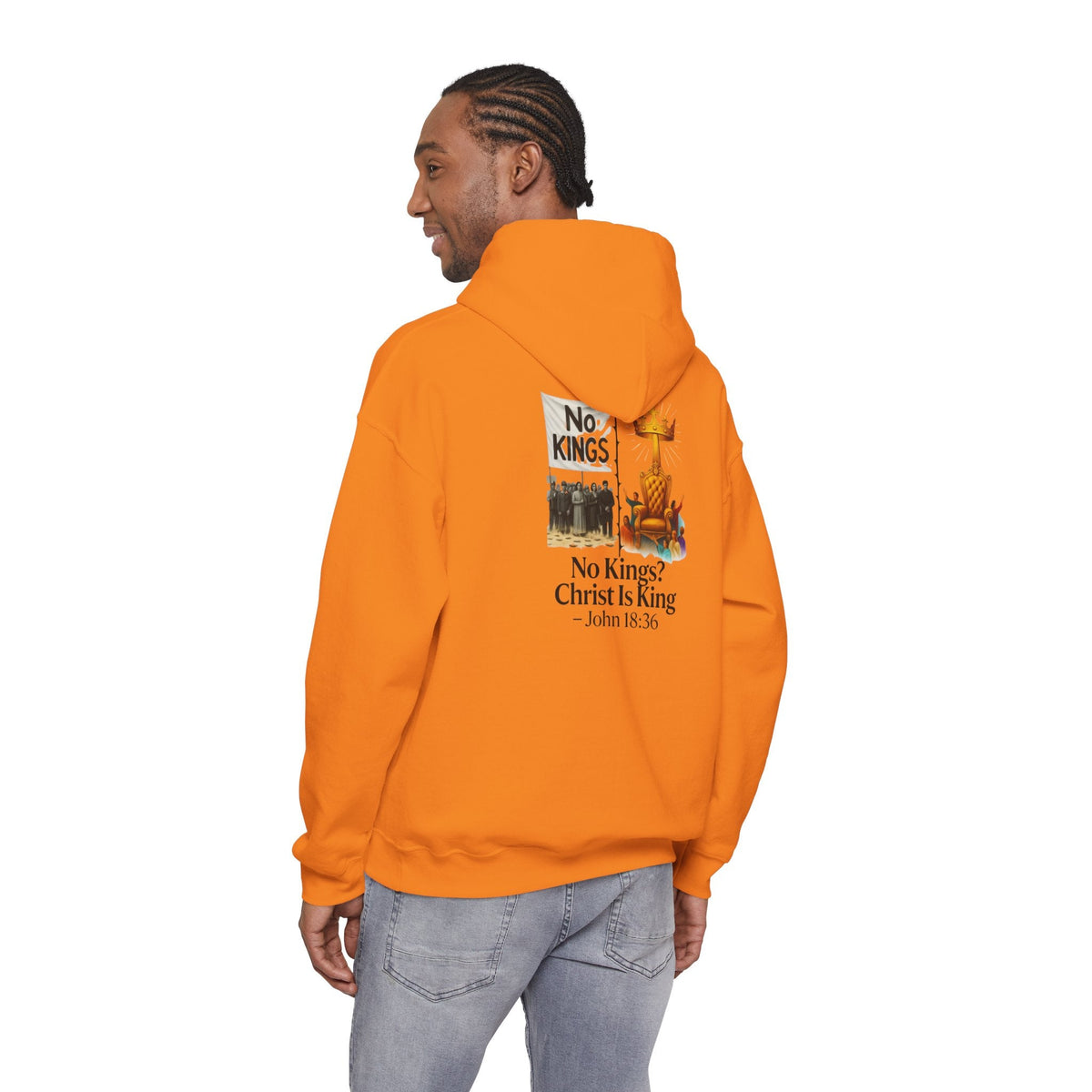 No Kings? Christ is King Hoodie – Bold Christian Hoodie for Sovereign Faith Printify