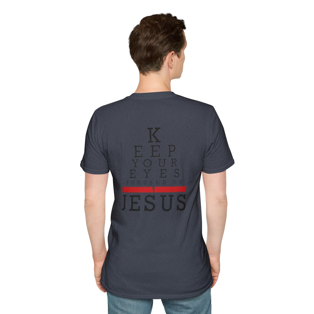 Keep Your Eyes Focused on Jesus T-shirt - Eye Chart Christian T-shirt - Faith Apparel Printify