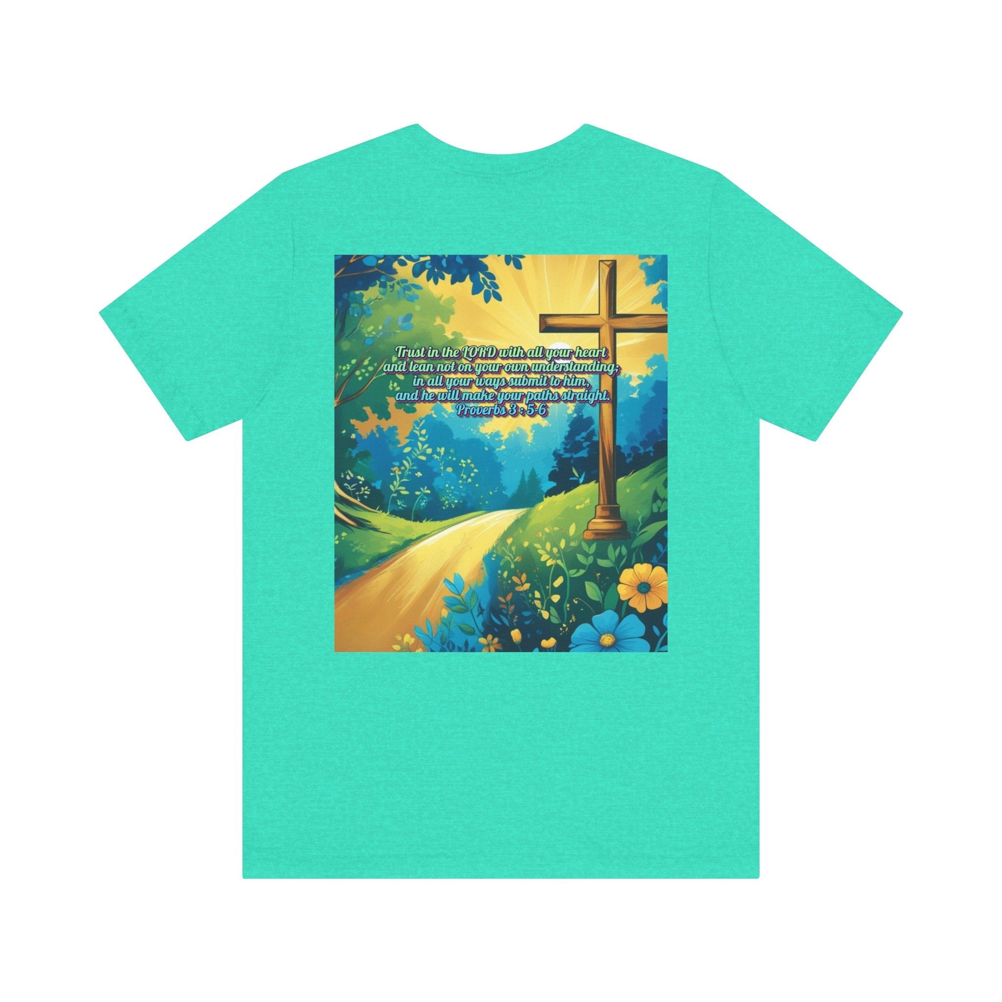 Trust in The Lord Proverbs 3:5-6 Biblical Design Unisex Jersey Short Sleeve Tee Printify