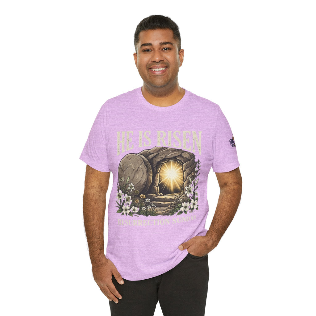 He Is Risen T-Shirt — Jesus Christ Resurrection Easter Tee Printify