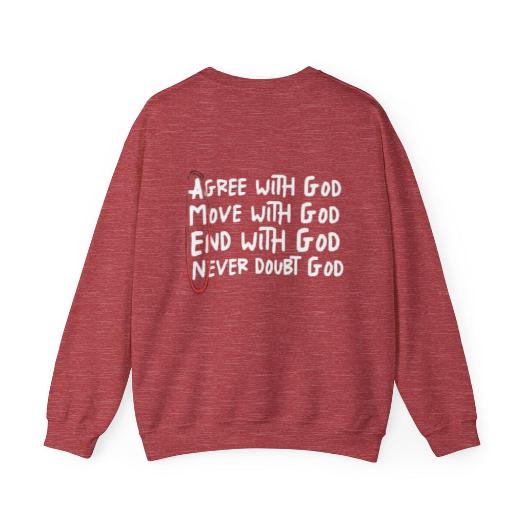 AMEN Acronym Sweatshirt – Always Agree with God Move with God End with God Never Doubt God Christian Hoodie for Unwavering Faith Printify