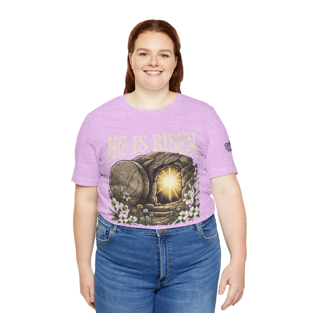 He Is Risen T-Shirt — Jesus Christ Resurrection Easter Tee Printify