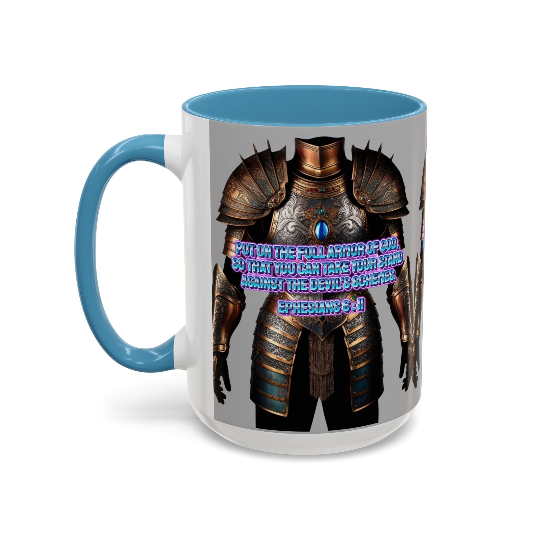 Religious Graphic Armor Of God Design - Accent Coffee Mug (11, 15oz) Printify