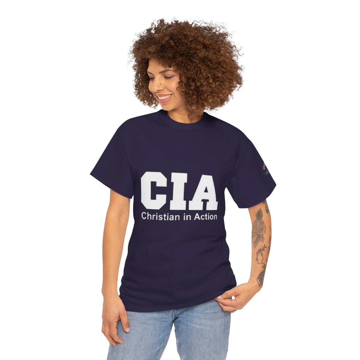 CIA Christian in Action T-shirt - Funny Faith Parody T-shirt - Mission Ready Apparel Printify