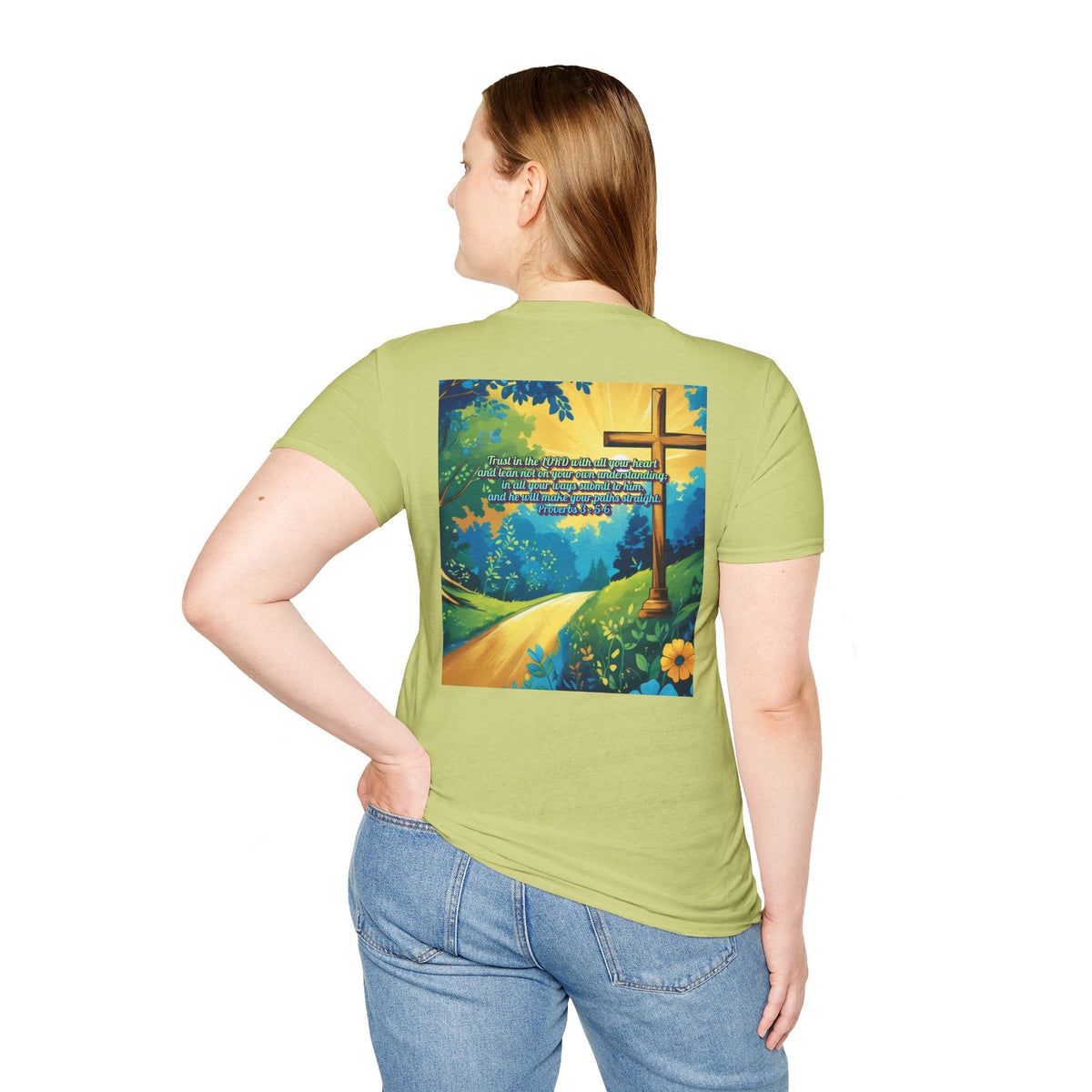 Trust in The Lord Proverbs 3:5-6 Biblical Design Unisex Softstyle T-Shirt Printify