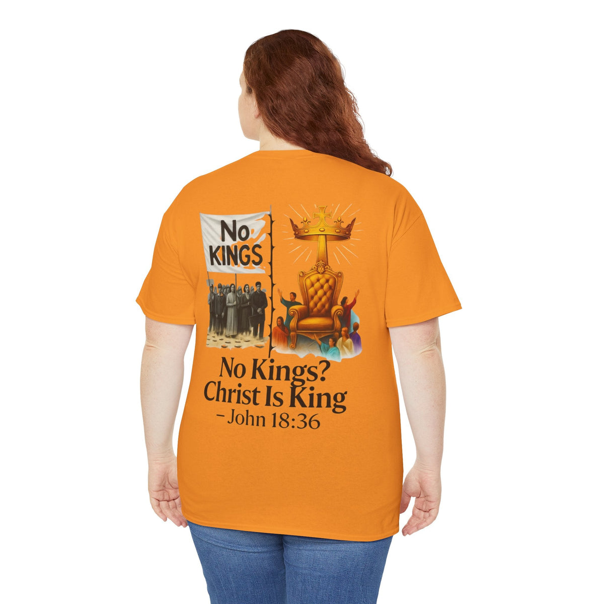 No Kings? Christ is King T-Shirt – Bold Christian Faith Tee for Devoted Believers Printify