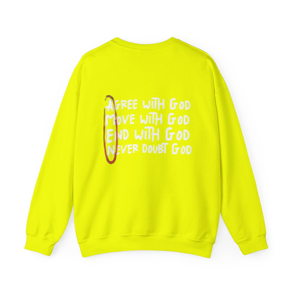 AMEN Acronym Sweatshirt – Always Agree with God Move with God End with God Never Doubt God Christian Hoodie for Unwavering Faith Printify