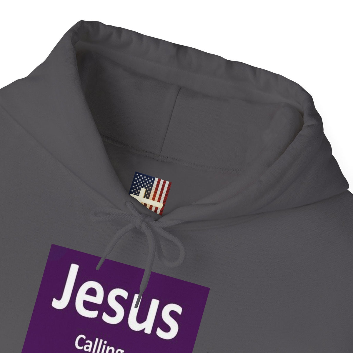 Jesus Calling Hoodie – Funny Cell Phone Screen Christian Sweatshirt for Divine Connection & Faith Humor Printify