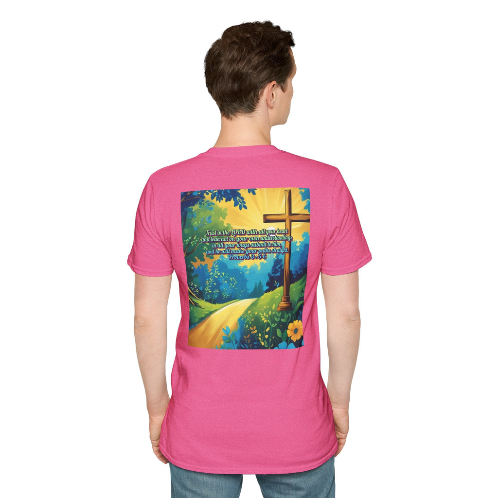Trust in The Lord Proverbs 3:5-6 Biblical Design Unisex Softstyle T-Shirt Printify