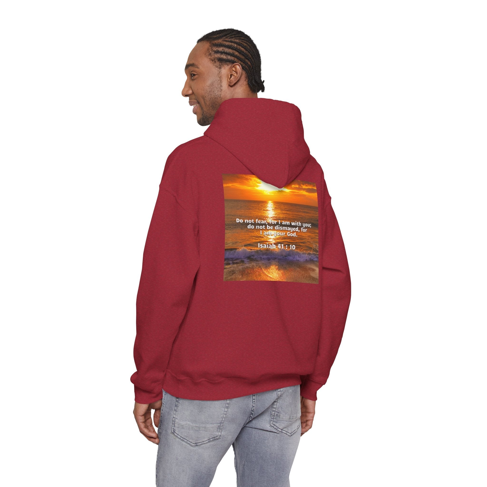 Bible Verse Unisex Heavy Blend™ Hooded Sweatshirt - Isaiah 41 : 10 Printify