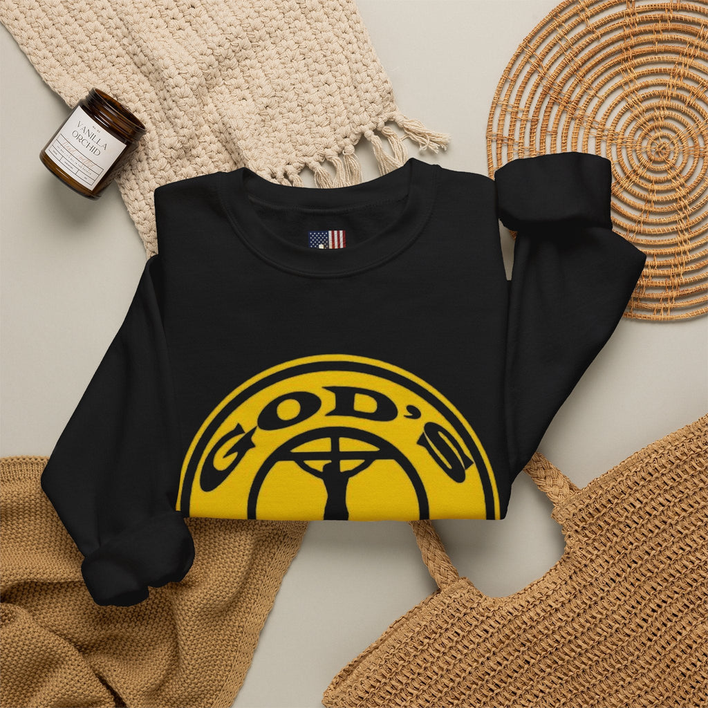 God's Gym Sweatshirt — "Let Him Lift Your Weights" Christian Fitness Sweatshirt Printify