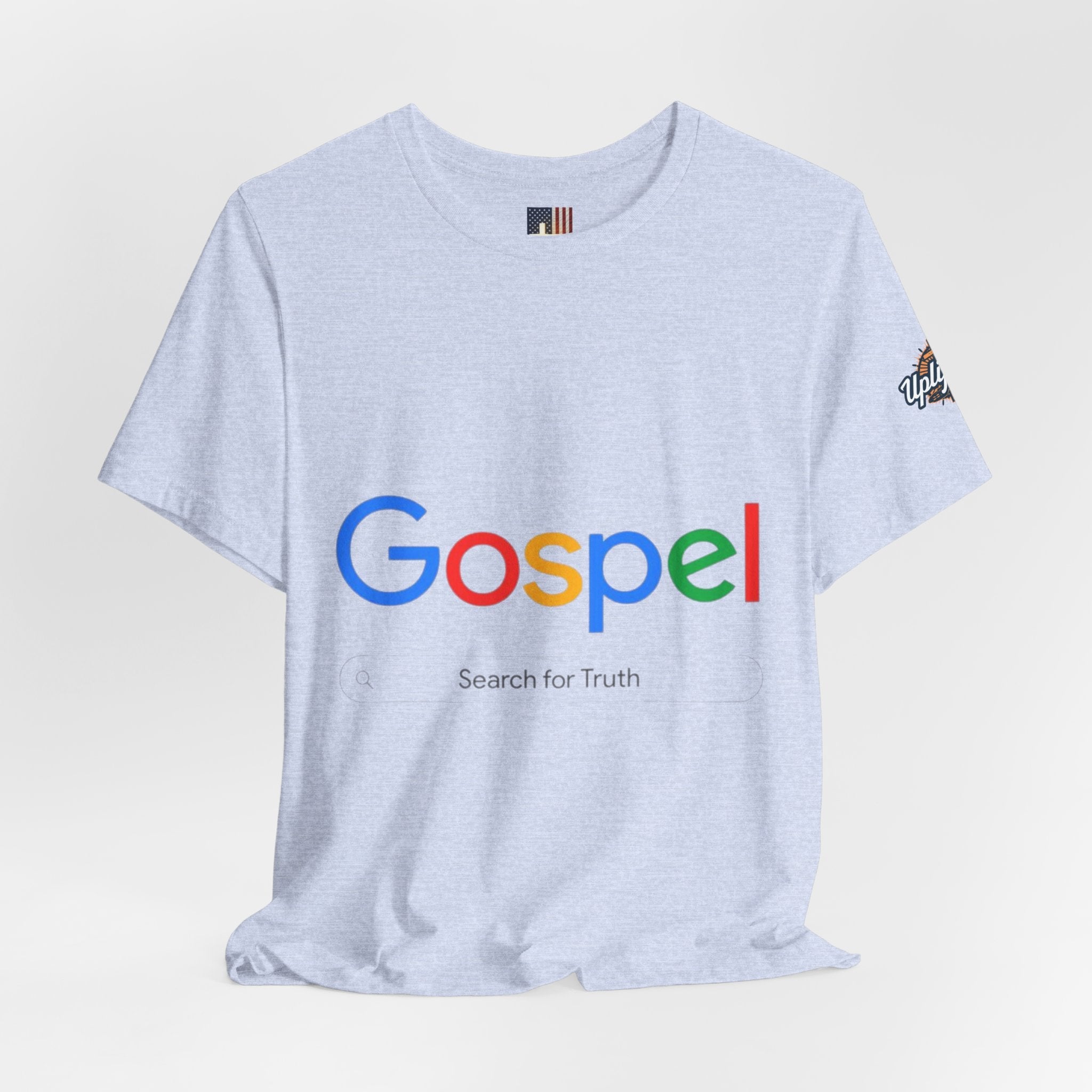 Gospel Graphic Tee — "Gospel" Colorful Logo Christian T-Shirt Printify