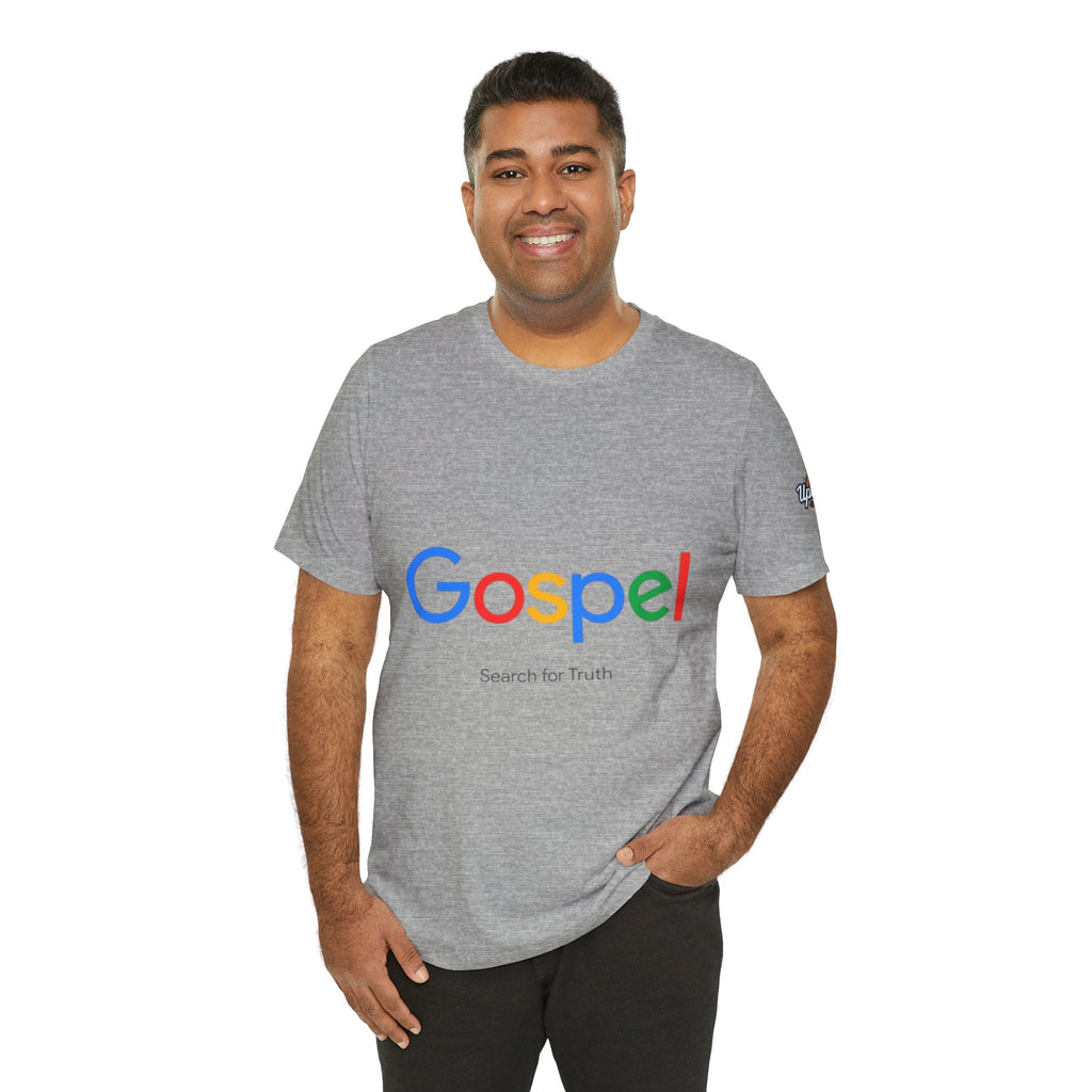 Gospel Graphic Tee — "Gospel" Colorful Logo Christian T-Shirt Printify