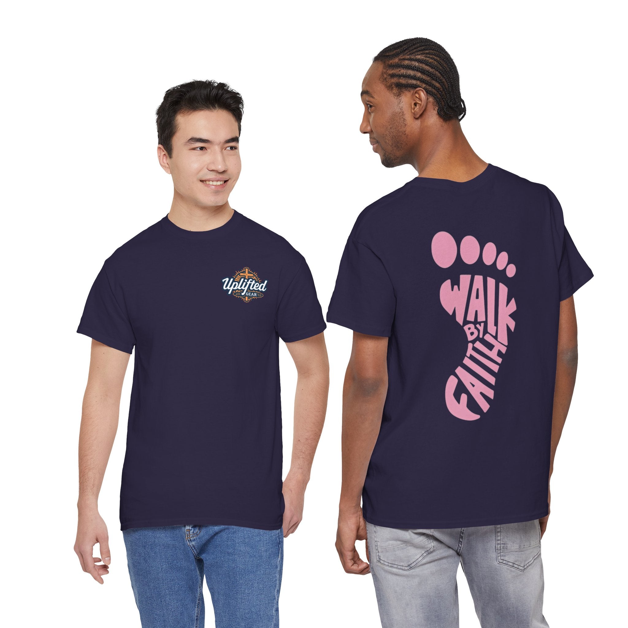 Walk By Faith Footprint T-Shirt Printify
